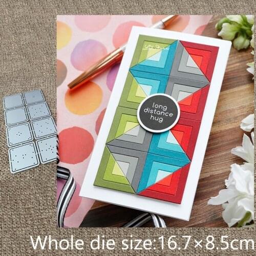 New Design Craft Metal stencil mold Cutting Dies Geometric shape decoration scrapbook die cuts Album Paper Card Craft Embossing