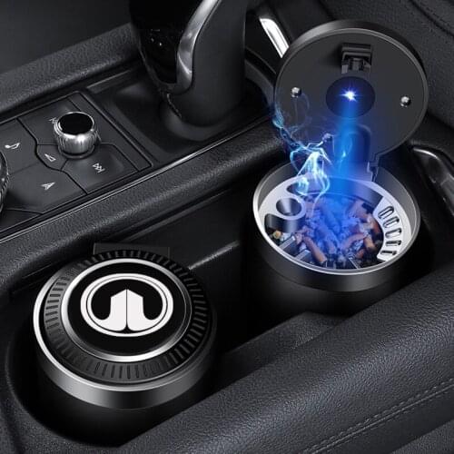 Car Ashtray LED Light For Great Wall Hover H3 H5 M4 Poer Pao Voleex C30 Wingle 3 5 6 7 Florid Logo Smoking Cigarette Ashtray Box