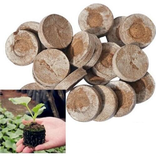 20 PCS /lot Seedling Nutrient Block Wood Rust Plant Fertilizer Compressed Fertilizer Moisturizing Nutrition Peat Block Soil