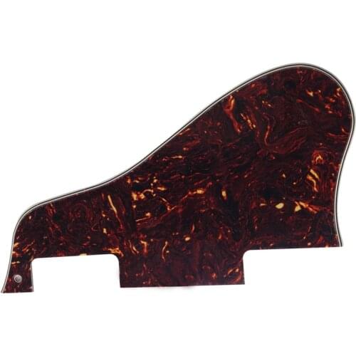 Pleroo Custom Guitar Parts - For ES 335 Jazz Archtop Guitar Pickguard Scratch Plate, 4Ply Brown Tortoise