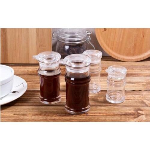 1PC Transparent Spice Bottle Acrylic Kitchen Cruet Oil Vinegar Dispenser Kitchen Utensils & Tools Tabletop Accessories LF 114