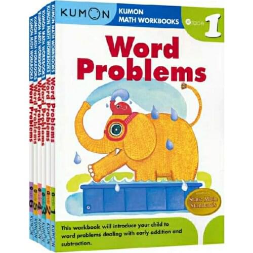 Kumon Math Workbooks English Workbook of Kumon Math Application Questions for Grade 1-6