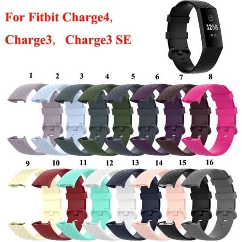 WatchBand For Fitbit Charge 4 Outdoor fashion Soft Silicone Replacement Band For Fitbit Charge 3 SE Wristbands Bracelet Strap