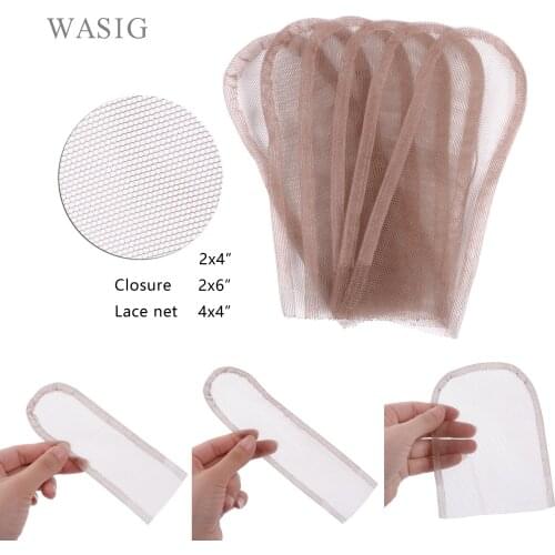 2*4 2*6 4*4 Swiss Lace Closure Frontal Base Hand-Woven Hair Net Piece For Making Lace Wigs Cap Closure Wig Accessory