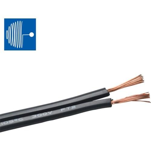 SHENGPAI SPT-1 10 Meter / Lot Dual Parallel Cable 18AWG 20AWG Parallel Line Power Cable 2pin Square Black Power Cord