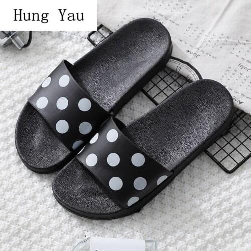 Men Slippers Flips Flops Sandals Summer Shoes Fashion Polka Dot Platform Man Slides Non-slip Flats Indoor Sweet Comfortable