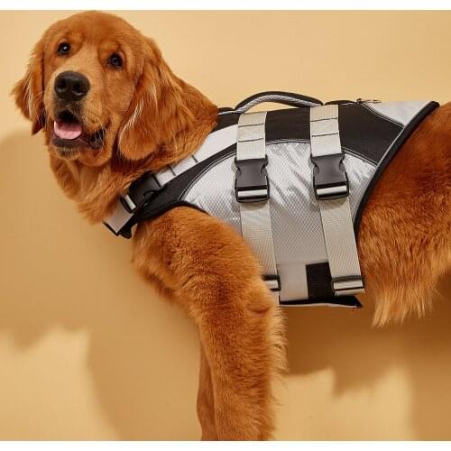 Pet life jackets, dog life jackets for large, medium and small dogs, super buoyancy dog safety swimwear safety vests