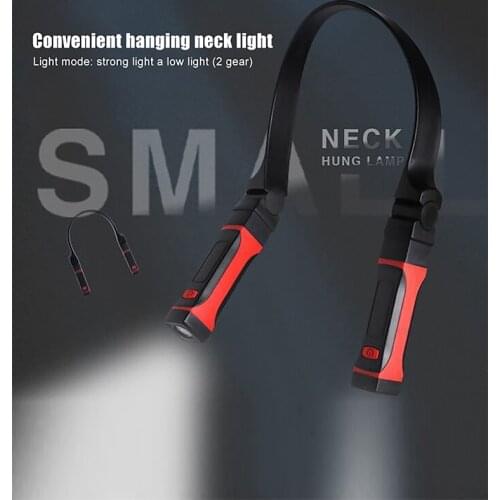 LED Neck Wearing Light USB Rechargeable Eye Two Levels Of Brightness Dimming For Camping Light Reading Light Night Runing Hiking