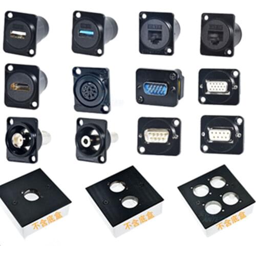 D type USB3.0 2.0 cat5 cat6 module 86 type panel audio and video VGA telephone 3.5MM 6.35mm Female docking network HDMI socket