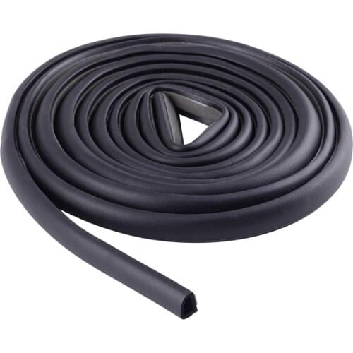 Universal 4m Car Door Seal Strip Insulation Rubber Sloping D Shaped for Trunk Hood Edge Trim Accessories
