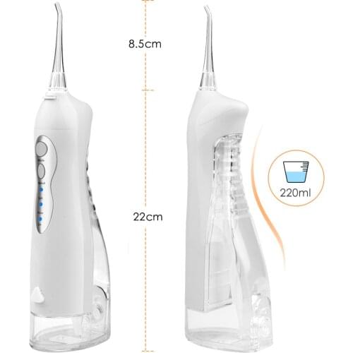 USB Portable Oral Irrigator Water Flosser Dental Water Jet 220Ml Water Tank Waterproof Teeth Cleaner Maintain Oral Health