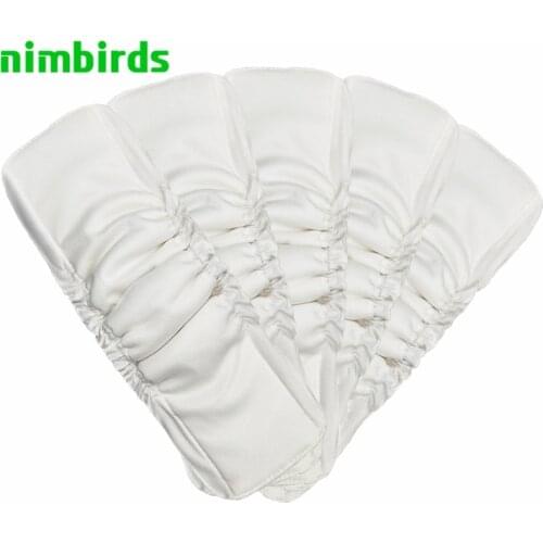 6 Pcs / lot Reusable Washable Diaper Inserts Bamboo Cotton Elastic For Baby Nappies Charcoal Insert Changing Liners For Cover