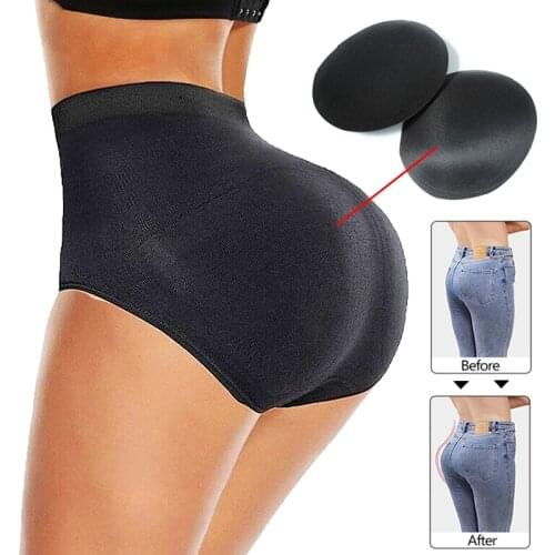 Women Padded Body Shaper Panties Butt Lifter Hip Enhancer Underwear High Waist Faja Tummy Control Pants Booty Pads Briefs