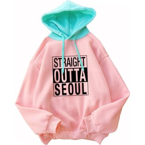 Pink Lletter Print Casual Fleece Hooded Sweatshirt For Women 2020 Winter Lng Sleeve Pullover Hoodies Girly Loose Female Warm Top