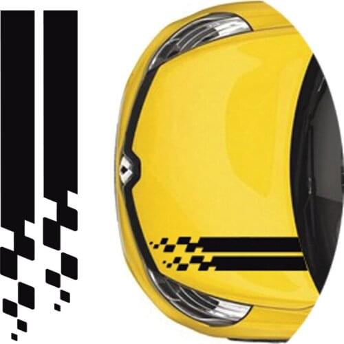 1 Piece racing custom Off-Road tire tracks hood vinyl graphic for renault clio R.S campus