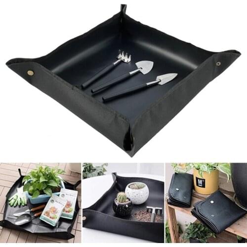 100x100CM Planting Mat PE Gardening Potting Mat Waterproof Reusable Flower Gardening Mats Transplanting Foldable Cushion Pad