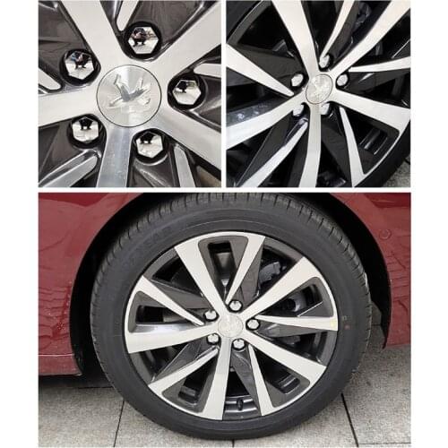 16 Pieces / group Car ABS Chrome Wheel Cover Tire Screw Cover For Peugeot 206 207 301 307 308 408 508 3008 for Citroen C4l C5 C2