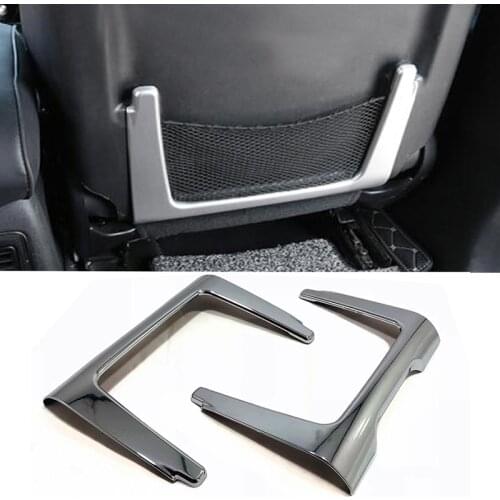 2Pcs ABS Chrome Seat Back Storage Frame Garnis Cover Trim For Jeep Grand Cherokee 2014 2015 2016 2017 2018