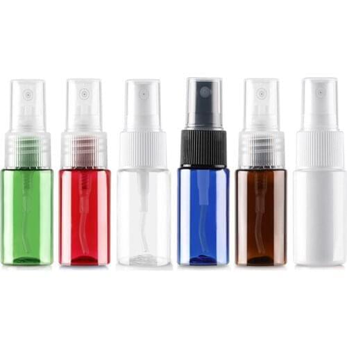 50pcs 20ml Fine Mist Spray Bottle Plastic Empty Clear Refillable Travel Container Essences Rose Water Mister