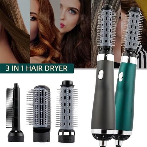 750W Hair Dryer Hot Air Brush Styler and Volumizer Hair Straightener Curler Comb Roller Electric Blow Dryer Brush Hair Tools