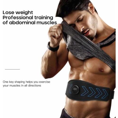 ABS Muscle Stimulator Muscle Stimulation Belt Trainer EMS Stimulating Abdominal Toning Belts Training Fitness Workout Men Women