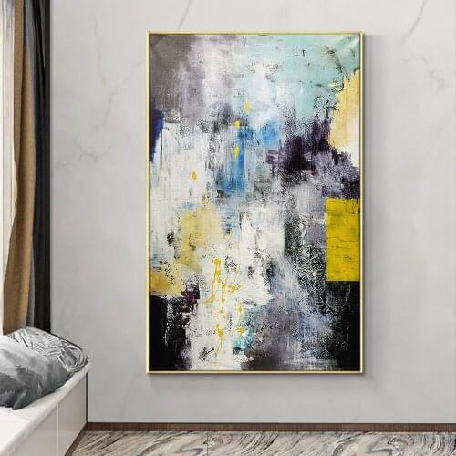 Abstract Colorful Landscape Hand Painted Oil Painting On Canvas Unframed Handmade Wall Art For Living Room Home Decoration