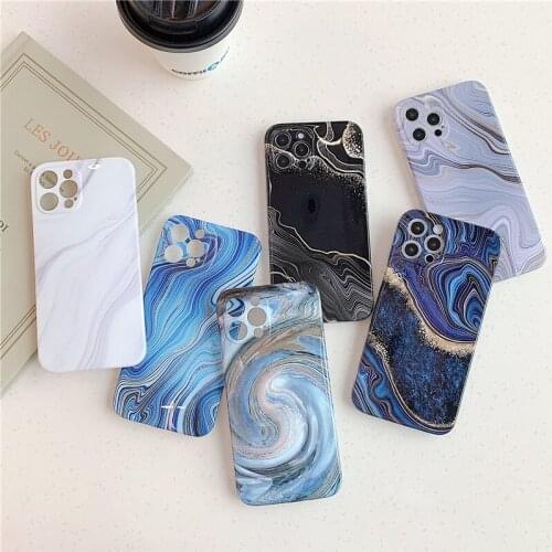 Abstract marble cell phone cases for iphone 12 Mini 11 Pro Max XR XS coque for iphone11Pro 7 8 Plus smooth silicone back cover