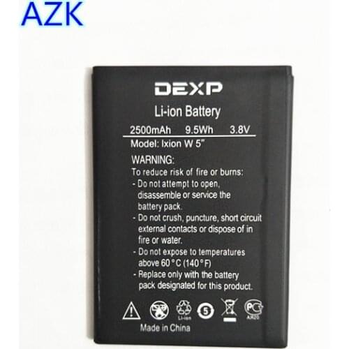 AZK 1PCS New 100% 2500mAh BL-5N-I high quality IXION w5" battery for DEXP IXION w5" w 5 mobile phone +track code