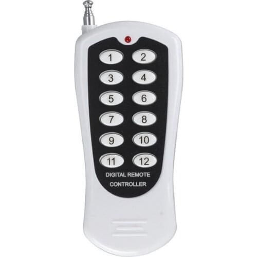 KTNNKG 433MHz Wireless Remote Controls RF Transmitter 12 Buttons 1000M Distance Work with 433MHz Relay Receiver