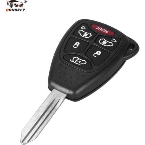 DANDKEY 6 Buttons Remote Car Key Shell Cover FOB For CHRYSLER Town & Country Grand Caravan Sebring Dodge Jeep