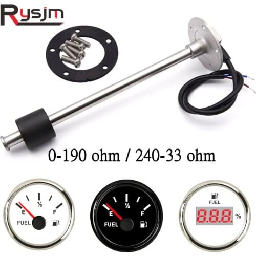 Fuel Level Gauge Sensors 200/250/300/400/450mm fit 0-190ohm 240-33ohm Fuel Gauge Boat Car Fuel Sender Unit Water Level sensor