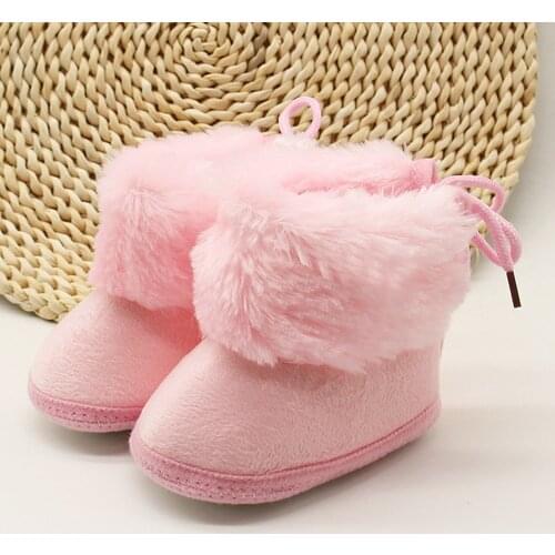 Baby Snow Boots For Girls Boys Winter Boots Shoes Baby Rabbit Fur Warm Plush Winter Shoes Kids Warm Cotton Shoes Boots