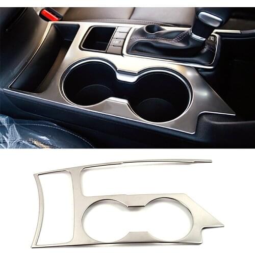 For Kia Sportage QL 2015-2019 Gear Shift Panel Water Cup Holder Cover Trim Stainless Steel Interior Moulding Sticker