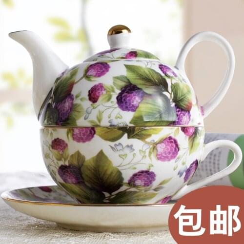 European royal flower bone china tea coffee dish pot portable tea set special offer composite pot