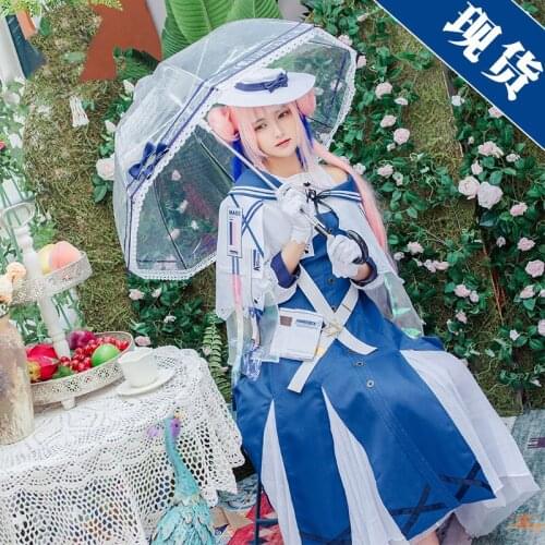 Game Identity V Ceylon Cosplay Costume Women Girls Navy Lolita Dresses for Halloween Party Original Uniform Gorgeous Outfit