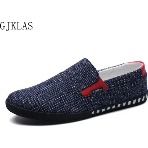 Spring New Sneakers Men Linen Canvas Shoes Fashion Trend Men Casual Shoes Comfortable Espadrilles Classic Running Shoes for Male
