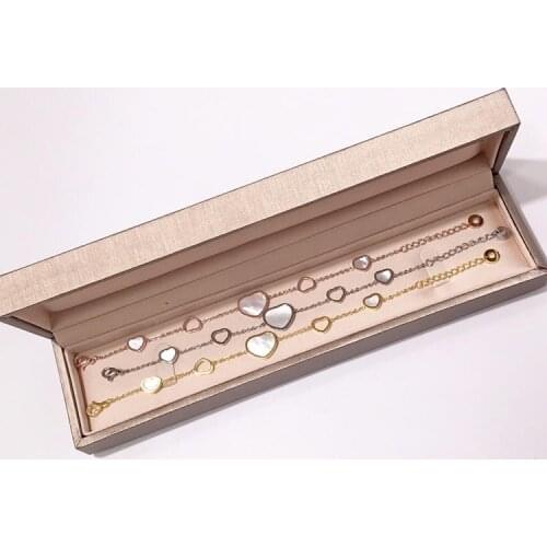 Hot brand wedding jewelry 5 pcs heart bracelet mother of pearl peach heart bracelet fashion brand jewelry