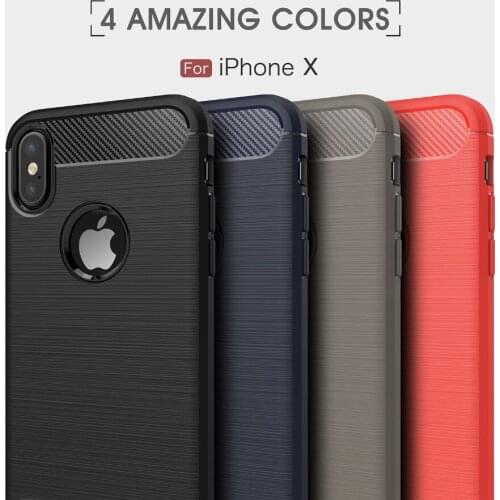 Carbon Fiber brushed Cases For iphoneX iphone8 armor fitted back cover for iphone8 Plus case hot sale 100PCS