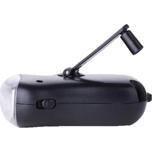 Mini 3 LED Solar Powered Hand Crank Flashlight Rechargeable LED Emergency Tent Camping Torch Light Portable for Outdoors Use