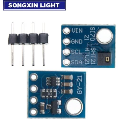 10pcs Si7021 GY-21 Module Industrial High Precision Humidity Sensor IIC Interface Module For Arduino Low Power CMOS IC Module