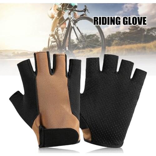 Mens Half Finger Cycling Gloves Sun Protection Non Slip Breathable for Summer Fishing Driving Training MC889