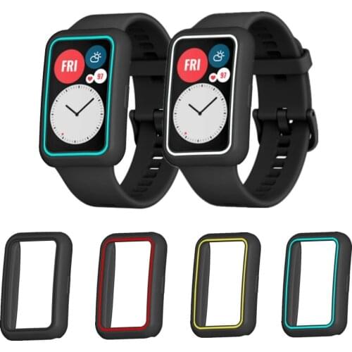 Soft Protective Cover For Huawei Watch Fit Case TPU Shell Screen Protector Shell Bumper Case For Huawei Fit Watch smartwatch
