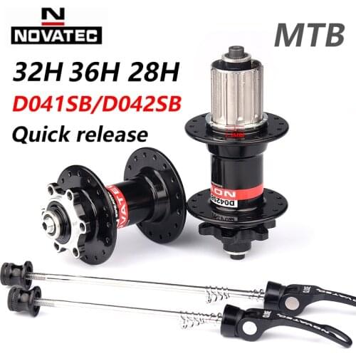 NOVATEC 32 36 28 Holes MTB bike hubs D041 D041SB 6 bearing quick release 3 pawls mountain bicycle cassette hub for cogs 32H 36H