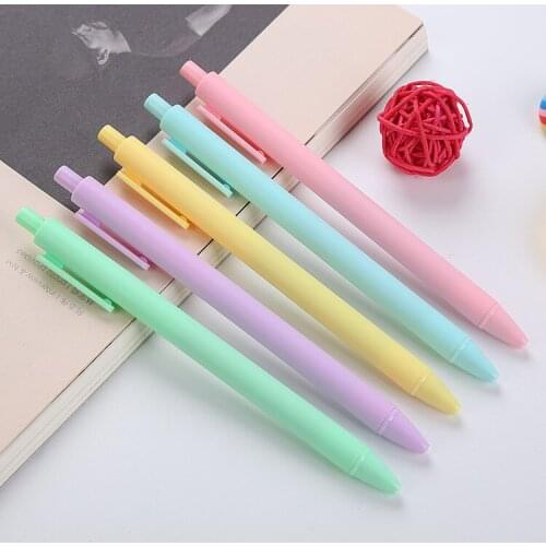 2pcs/set Macron Cute Gel Pen 0.5mm Black Ink Signing pen Children Gift School Office Korean Stationery Products