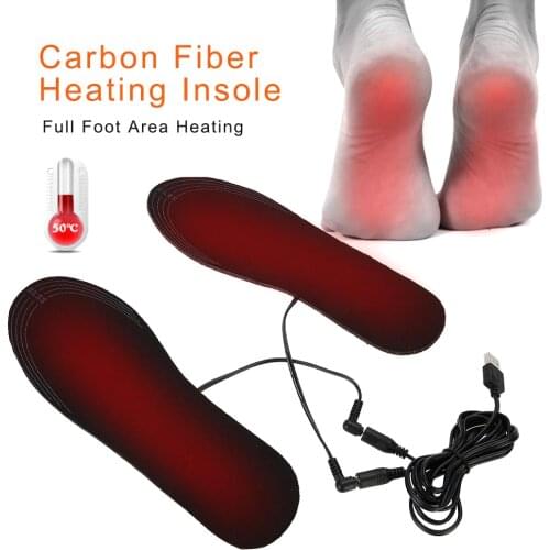 Heating Insole Electric Heating Footwear Winter Outdoors USB Charging Heating Washable