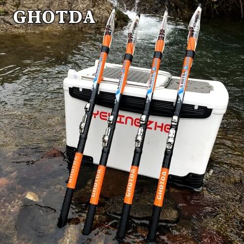 Carbon Fishing Pole 2.7-6.3M Rock Fishing Rod Carbon Fiber Telescopic Fishing Rod Ultra Light Carp Fishing Pole
