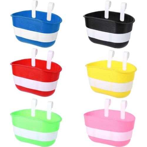 Bicycle Basket Children Bike Plastic Hanging Front Handlebar Carrier Saddlebag E56D