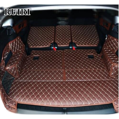 High quality! Full set car trunk mats for BMW 2 series Gran Tourer 7 seats 2018-2014 waterproof boot carpets cargo liner mats