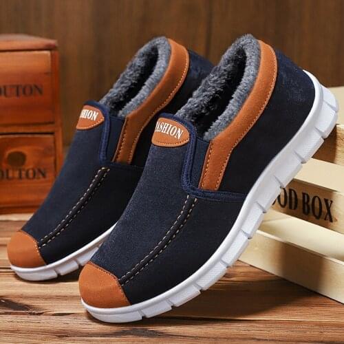 Winter Men Shoes For Men Boots Thick Fur Warm Ankle Boots For Men Footwear Waterproof Snow Boots Botas Hombre Shoes Man Unisex