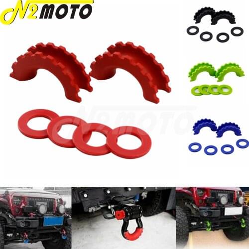 1 Pair Car Standard 5/8 Shackles Protector Cover Isolator Anti Rattle Protector Towing Part For Jeep Wrangler Trucks Accessories